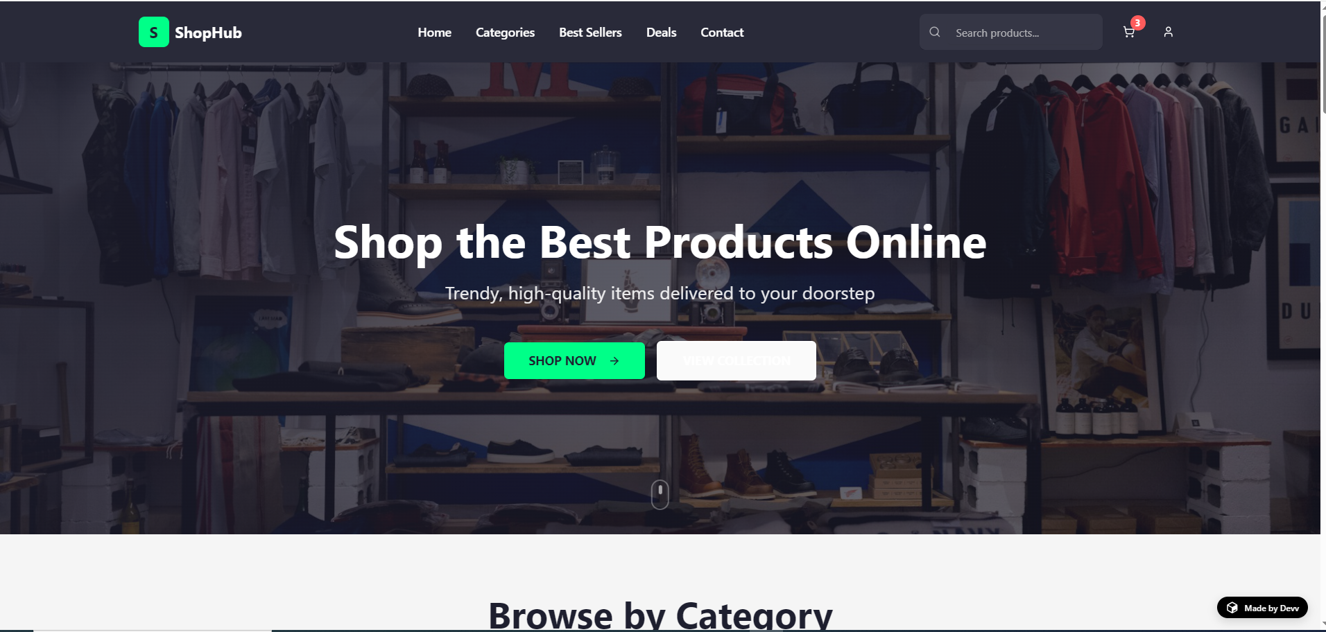 Modern E-Commerce Website